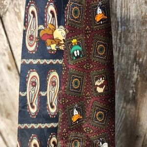 Looney toons vintage 90s Paisley ties career wear